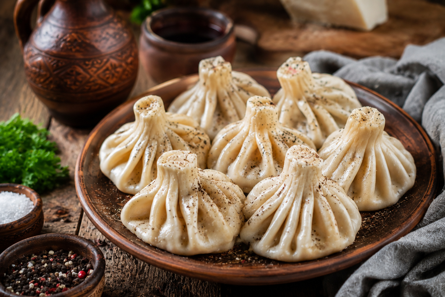 Authentic Georgian Khinkali Recipe | Traditional Georgian Dumplings